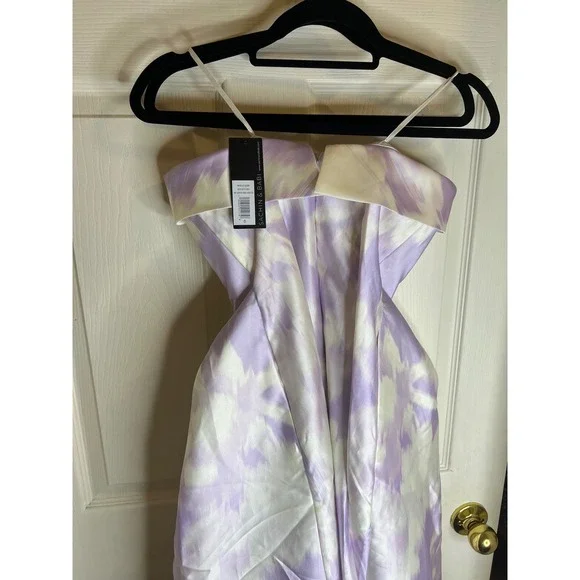 Sachin & Babi Brielle Gown Strapless Scatter Floral Violet Ice Purple Size 0 - Picture 7 of 13